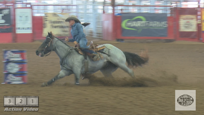 Kristin Hanchey and Smooth Way Ta Heaven Set an arena record at the Old Fort Days Derby Time Trials 16.148